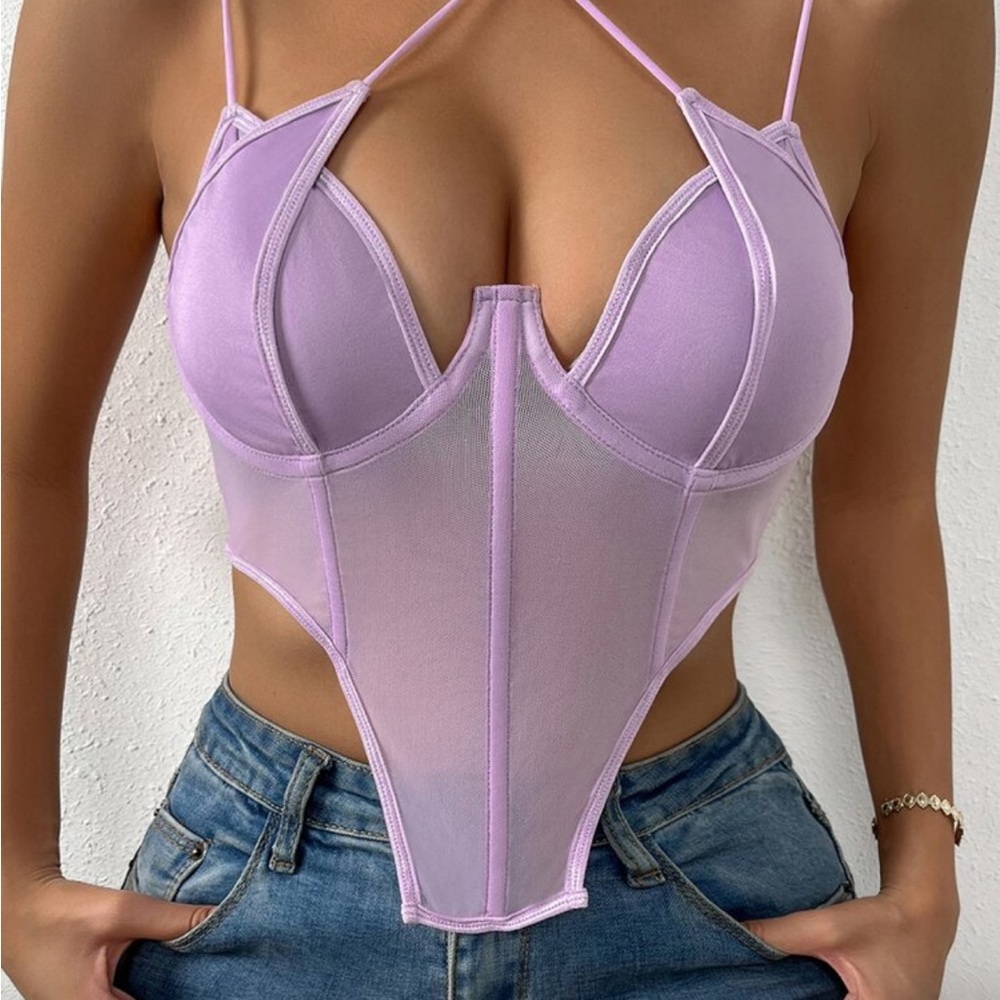 Strappy Mesh Corset Top